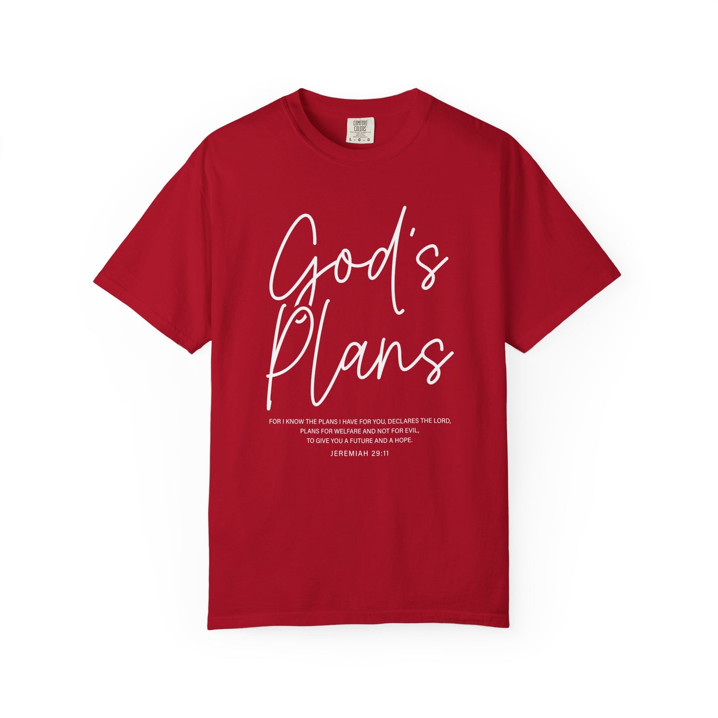 God's Plans Jeremiah 29:11 100% Cotton‑Shirt — Inspirational Faith Graphic T-shirt