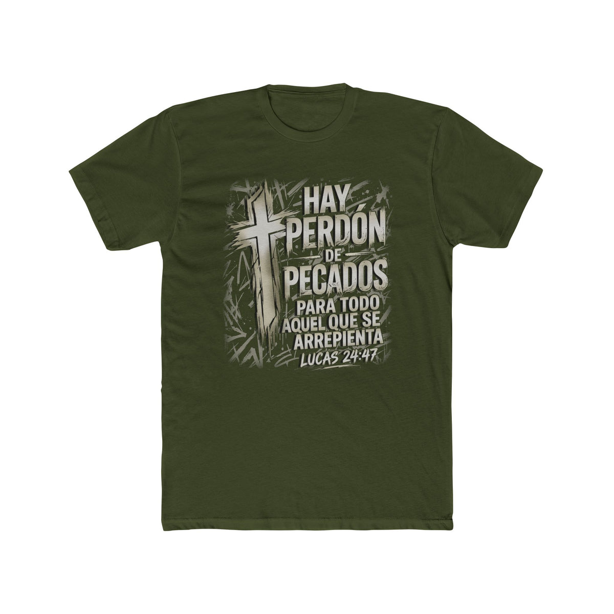 Biblical Spanish Tee — "Hay Perdon de Pecados" (Lucas 24:47)