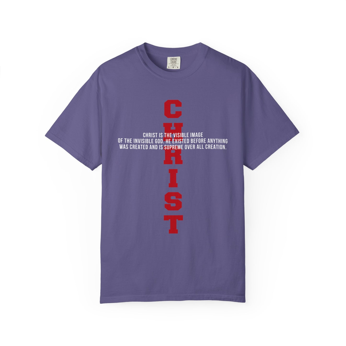 CHRIST the visible image of the invisible God Cotton T-shirt — Faith-Based Christian Tee