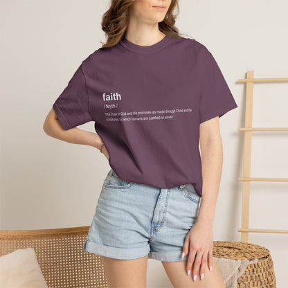 Faith Definition 100% Cotton T-Shirt — Inspirational Scripture Tee