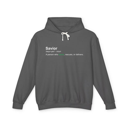 Savior Definition Hoodie — 100% Cotton Lightweight Hooded Sweatshirt