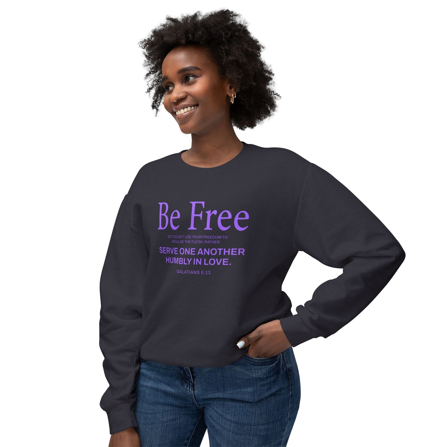 Be Free "Galatians 5:13" Purple