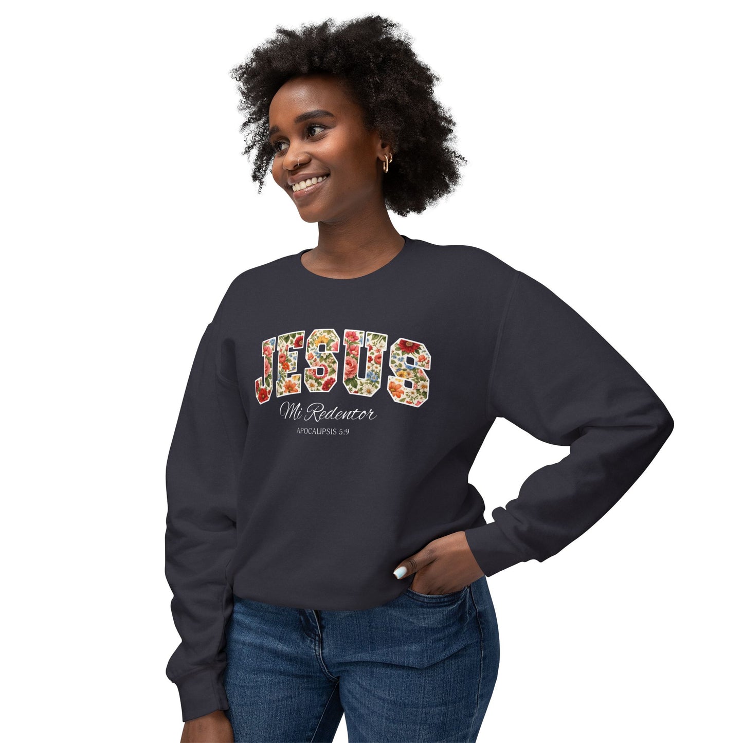 Jesus Mi Redentor Sweat-Shirt — Spanish Christian Faith Tee 100% Cotton