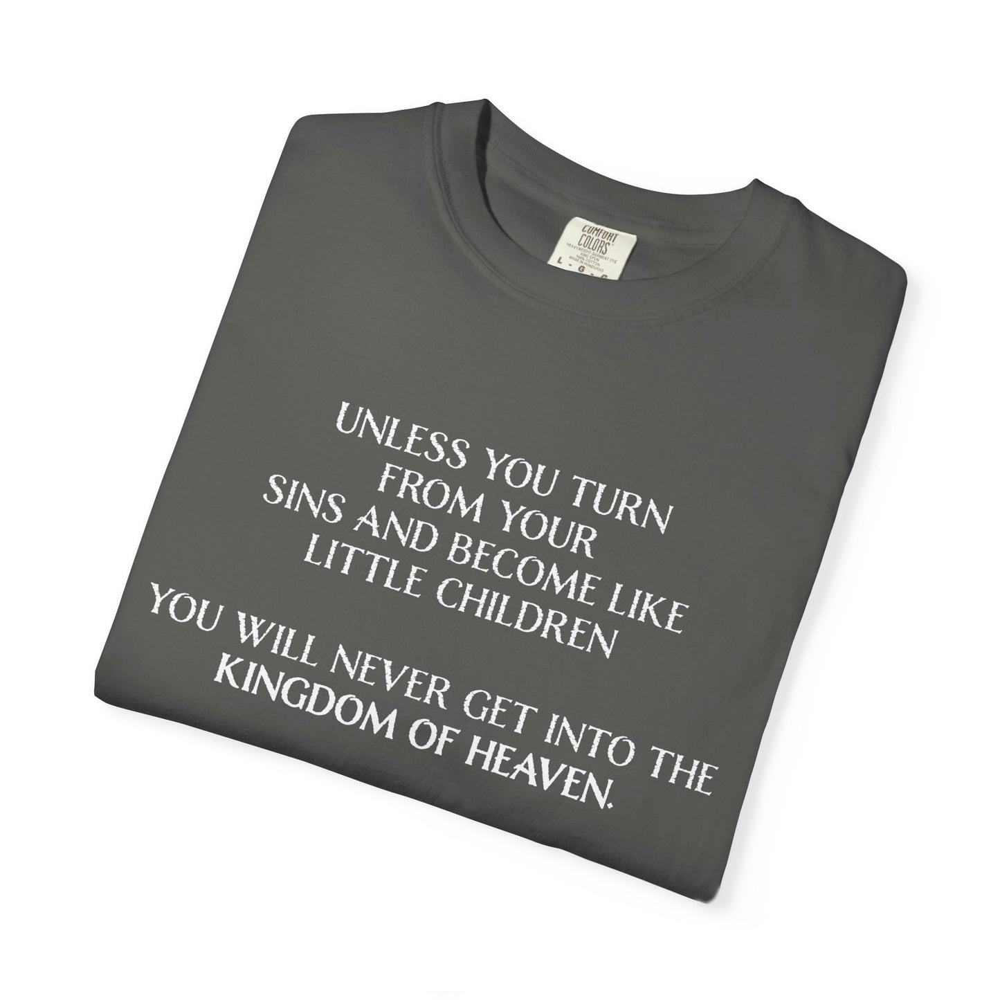 Matthew 18:3 100% Cotton T-shirt — Christian Scripture Tee