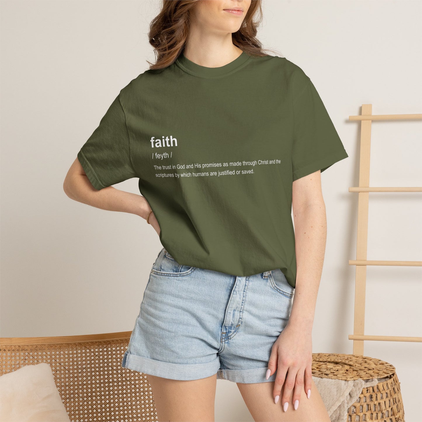 Faith Definition 100% Cotton T-Shirt — Inspirational Scripture Tee