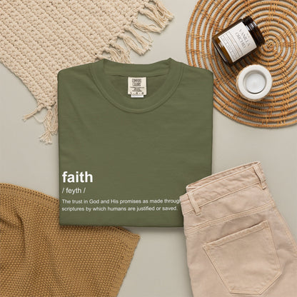 Faith Definition 100% Cotton T-Shirt — Inspirational Scripture Tee
