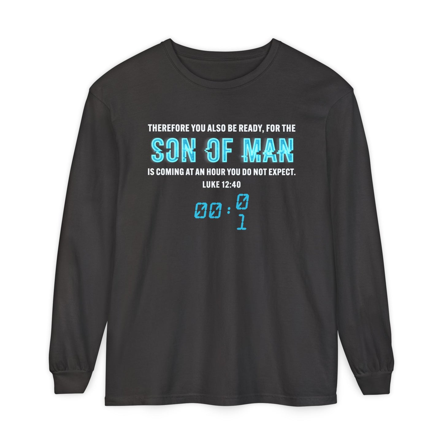 Son of Man is coming Cotton T‑Shirt — Christian Faith Graphic Long Sleeve Tee