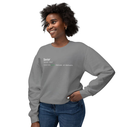 Savior Definition Sweatshirt — 100% Cotton Comfort Crewneck