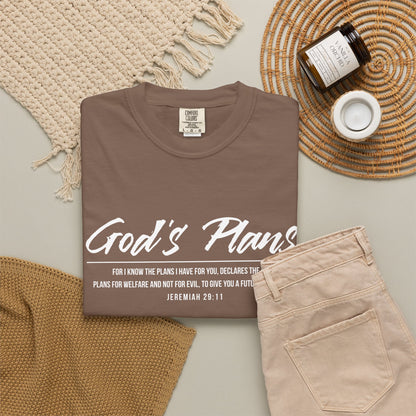 Jeremiah 29:11 'God's Plans 100% Cotton T-Shirt — Inspirational Faith Tee