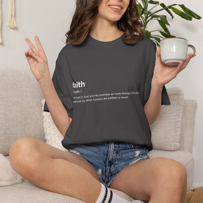 Faith Definition 100% Cotton T-Shirt — Inspirational Scripture Tee