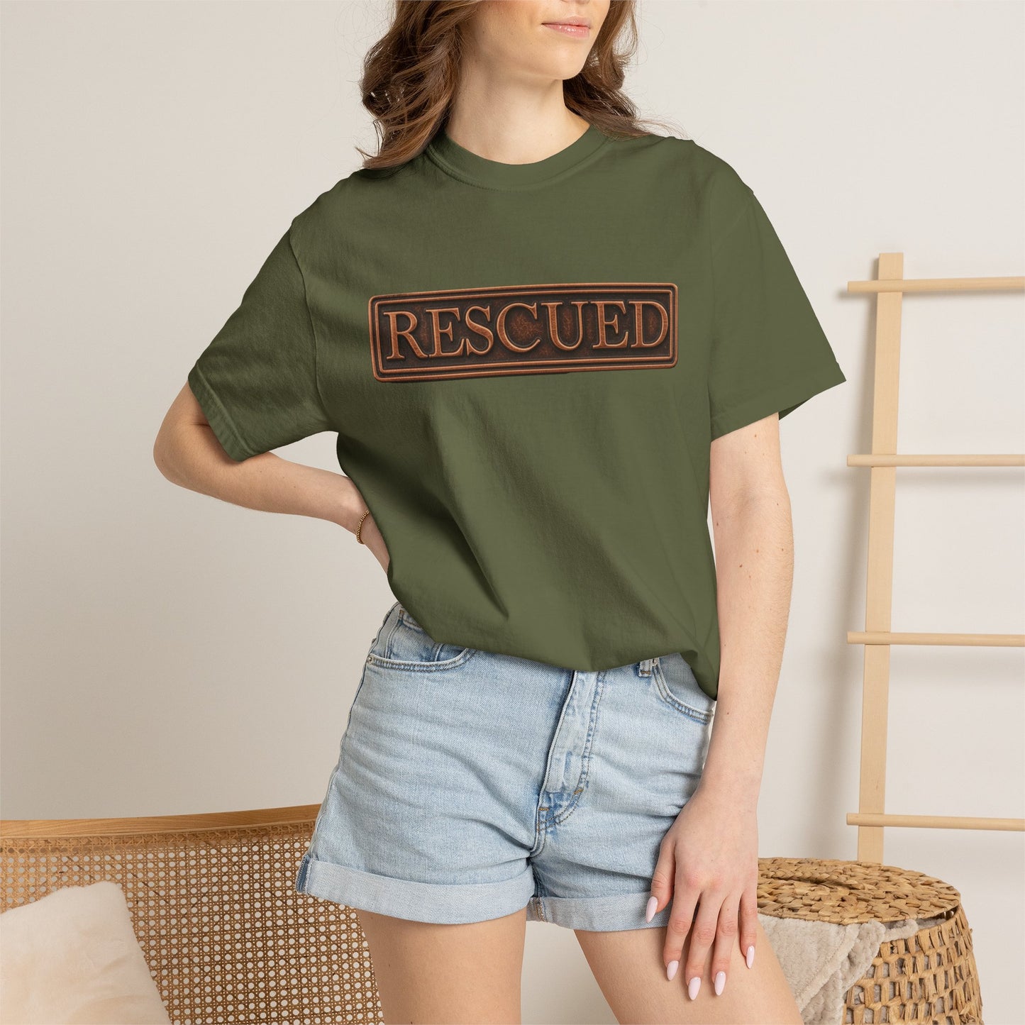 Rescued Colossians 1:13-14 Cotton T-Shirt