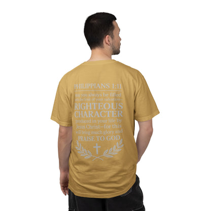 Righteous Character  T‑Shirt — Philippians 1:11 Inspirational Christian Tee