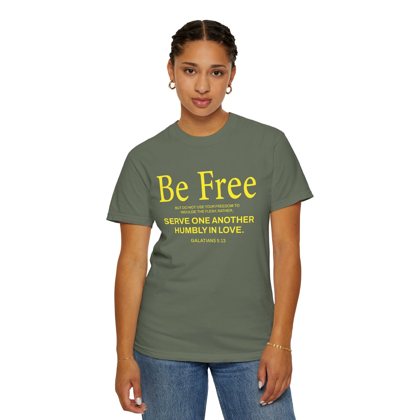 Be Free "Galatians 5:13" Yellow