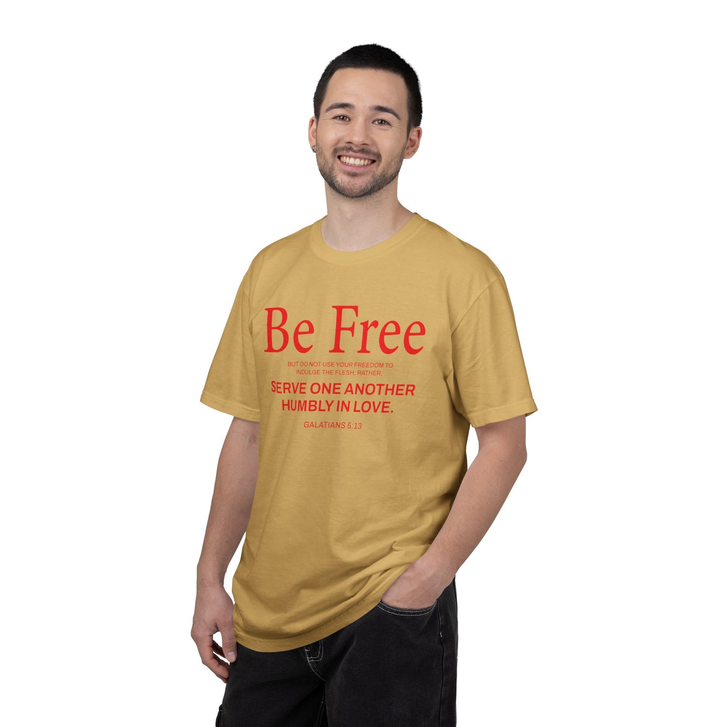 Be Free Galatians 5:13 T‑Shirt — Faith-Inspired Christian Tee