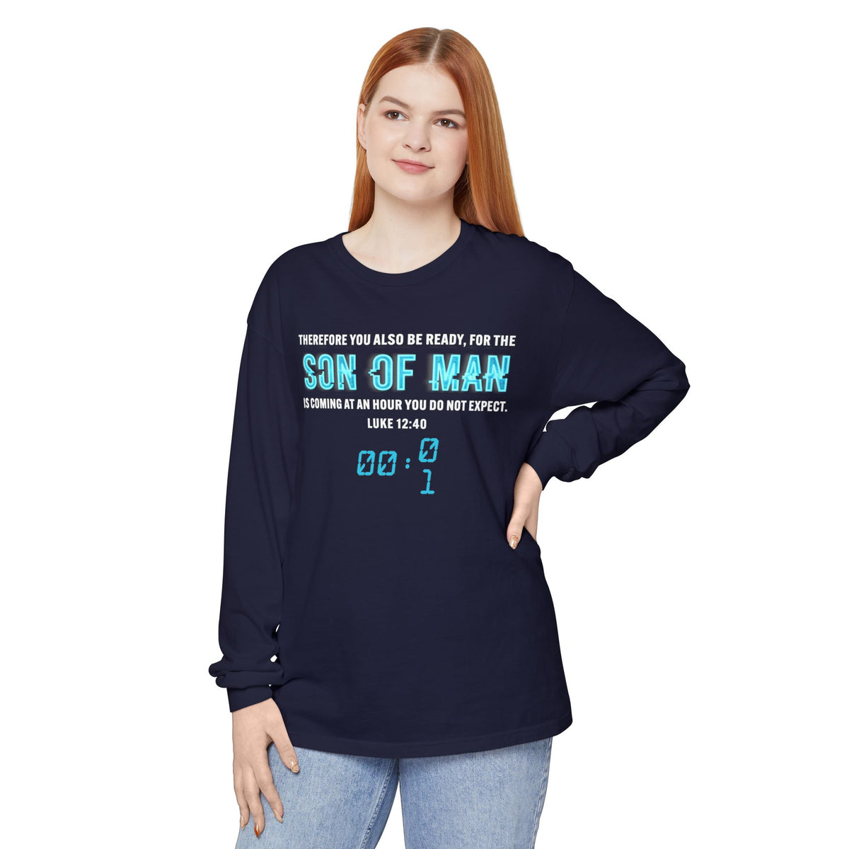 Son of Man is coming Cotton T‑Shirt — Christian Faith Graphic Long Sleeve Tee
