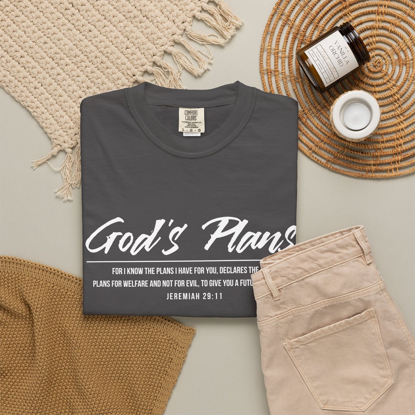 Jeremiah 29:11 'God's Plans 100% Cotton T-Shirt — Inspirational Faith Tee