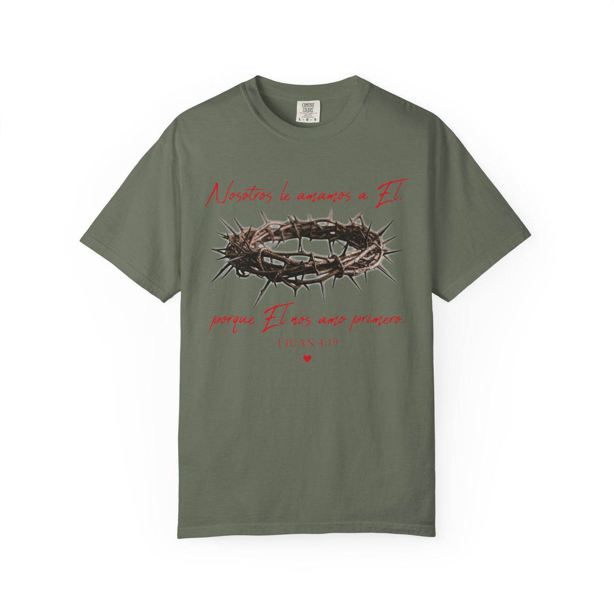 Jesus Crown of Thorns T-Shirt — "Naciste a amarme a Él" Christian Faith Tee