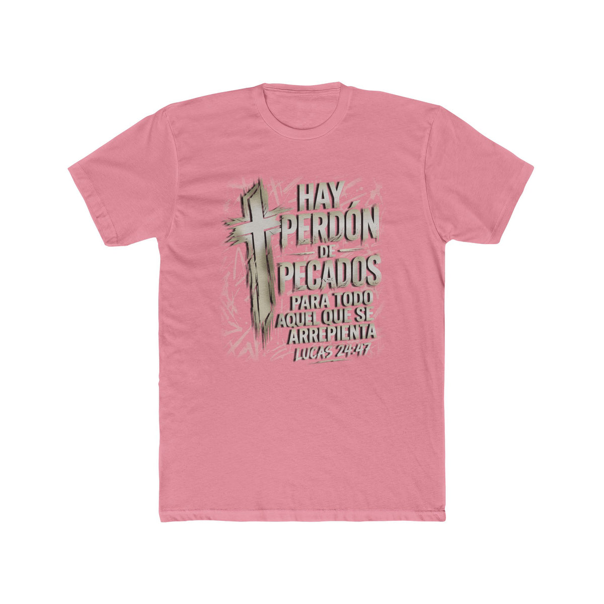 Biblical Spanish Tee — "Hay Perdon de Pecados" (Lucas 24:47)