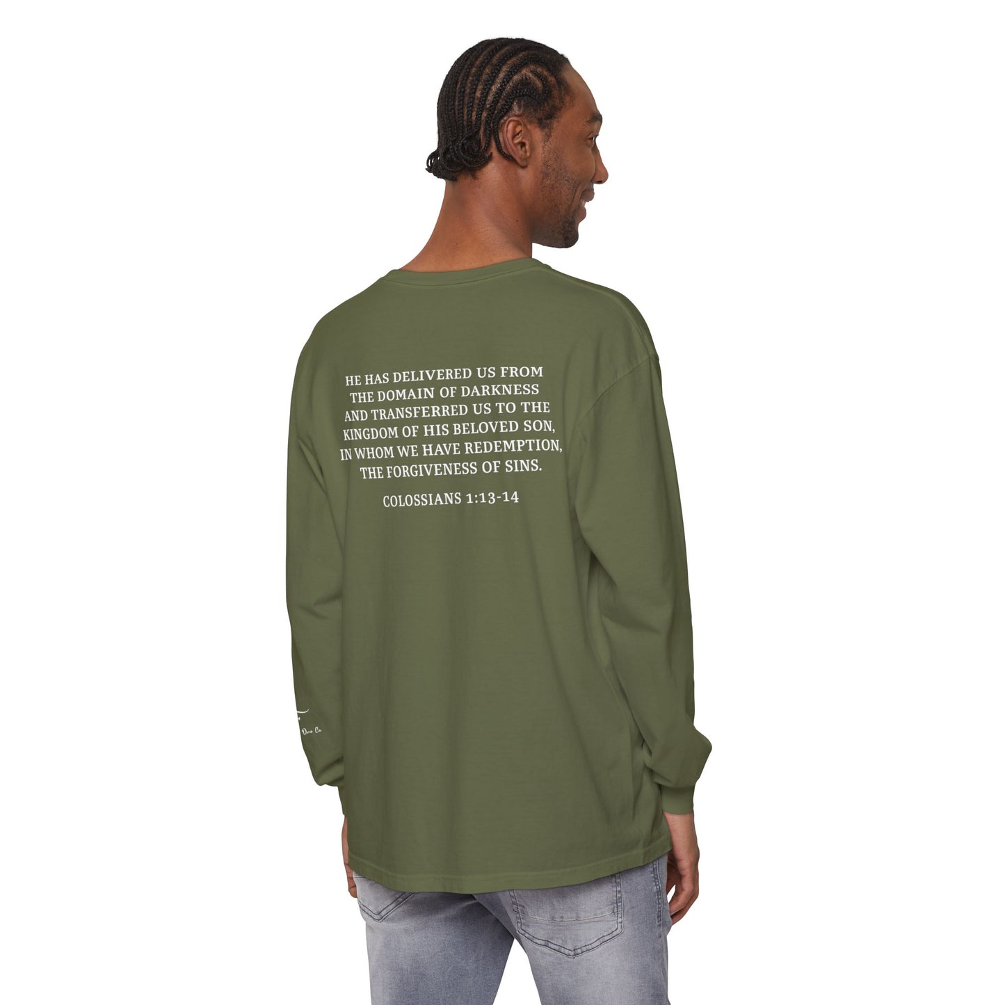 Rescued Colossians 1:13 Long Sleeve T-Shirt — 100% Cotton