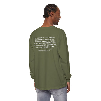 Rescued Colossians 1:13 Long Sleeve T-Shirt — 100% Cotton
