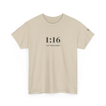 1:16 Live Unashamed Faithful Christian T-Shirt