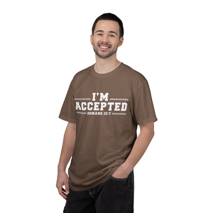 I'm Accepted "Romans 15:7" Cotton T-Shirt — Faith-Inspired Christian Tee