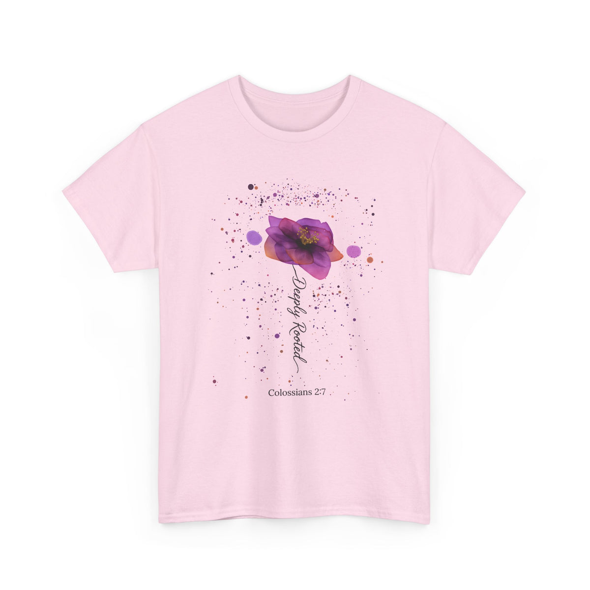 Colossians 2:7 Floral Faith T-Shirt