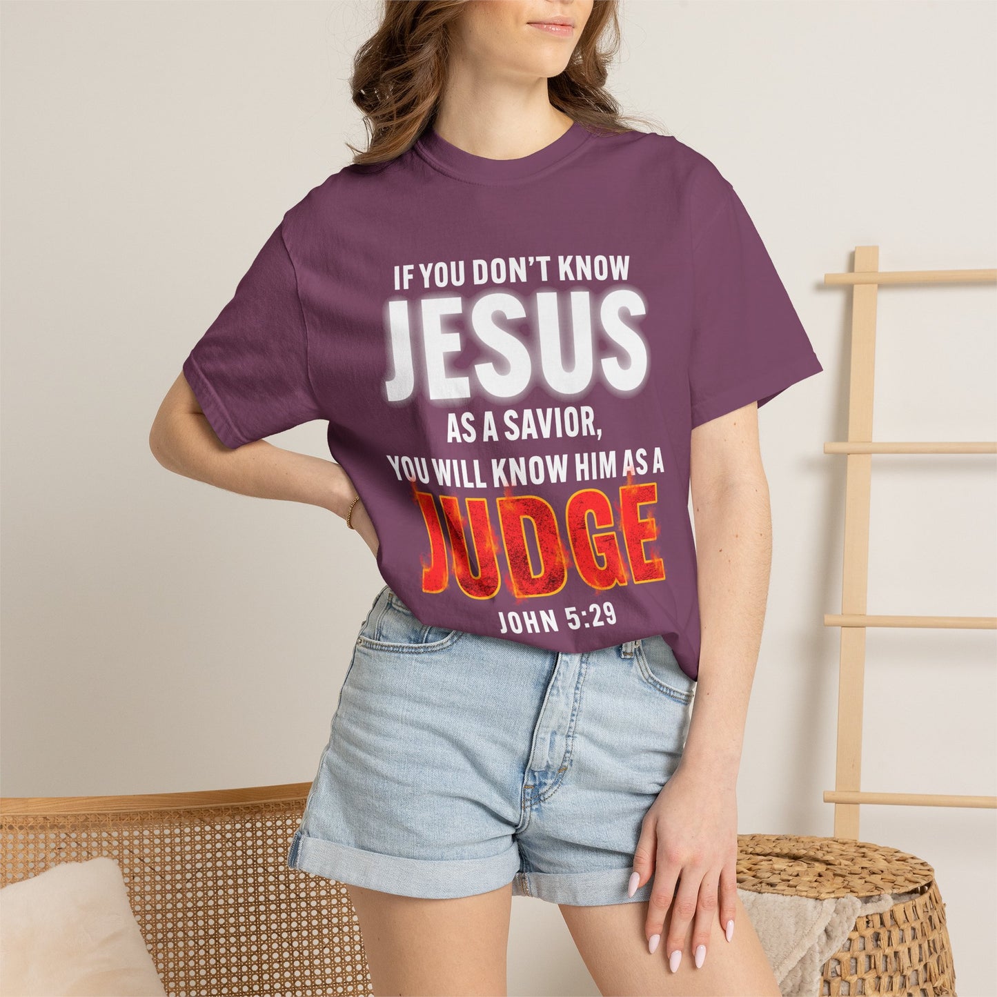 Know Jesus as Savior Cotton T-shirt — Faith-Based Christian Tee