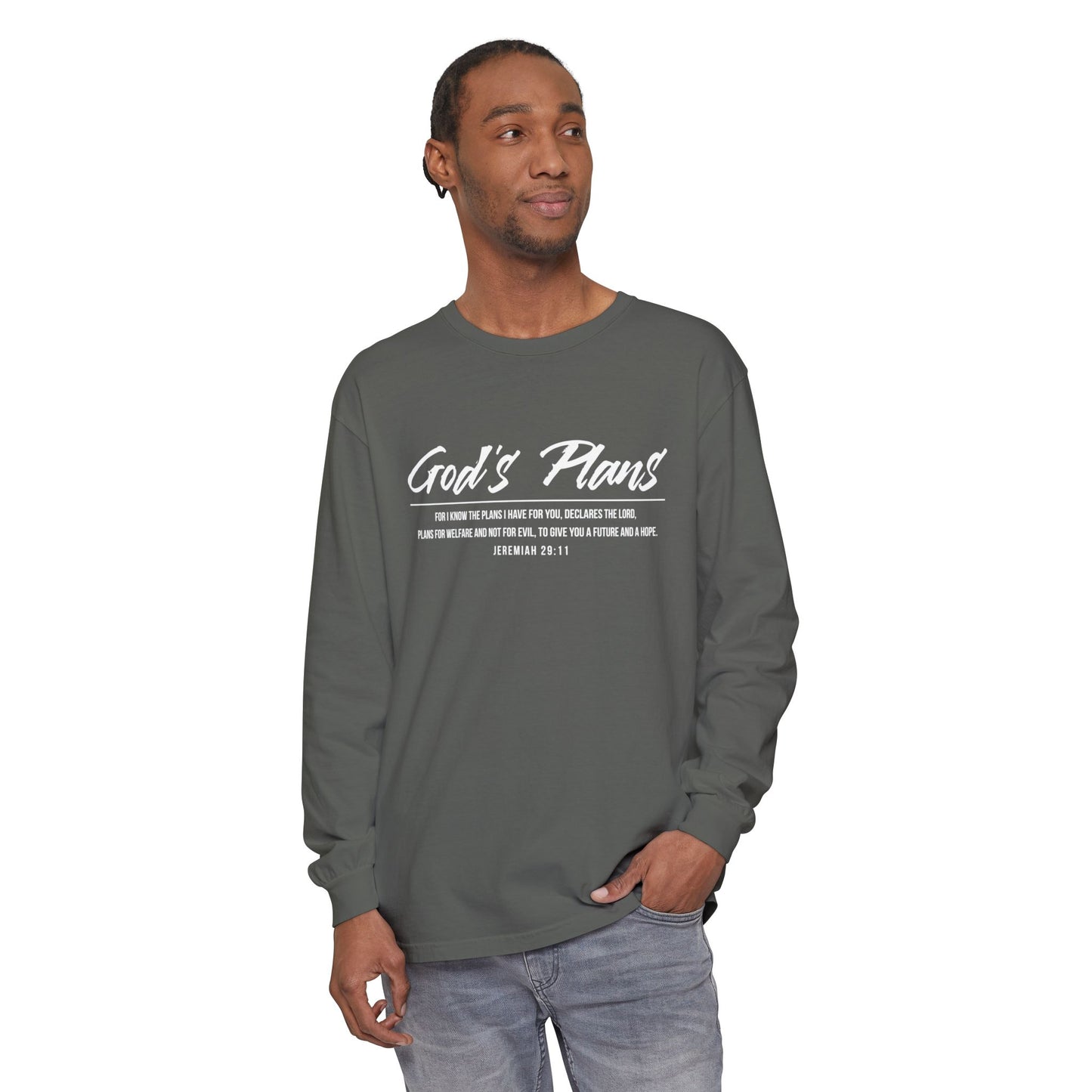 Jeremiah 29:11 'God's Plans' Long Sleeve T-Shirt — Inspirational Christian Faith Tee