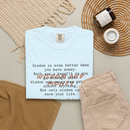 Biblical Wisdom T-Shirt — "Wisdom & Truth" Ecclesiastes 7:11 Scripture Tee