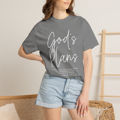God's Plans Jeremiah 29:11 100% Cotton‑Shirt — Inspirational Faith Graphic T-shirt