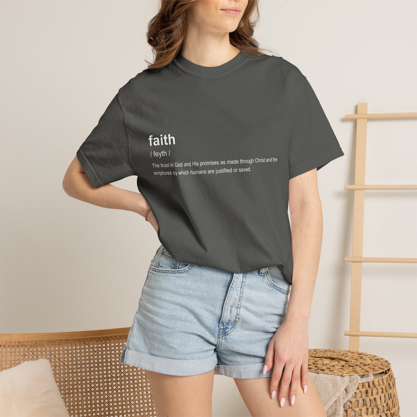 Faith Definition 100% Cotton T-Shirt — Inspirational Scripture Tee