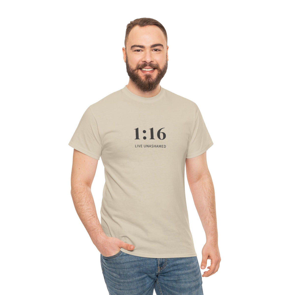 1:16 Live Unashamed Faithful Christian T-Shirt