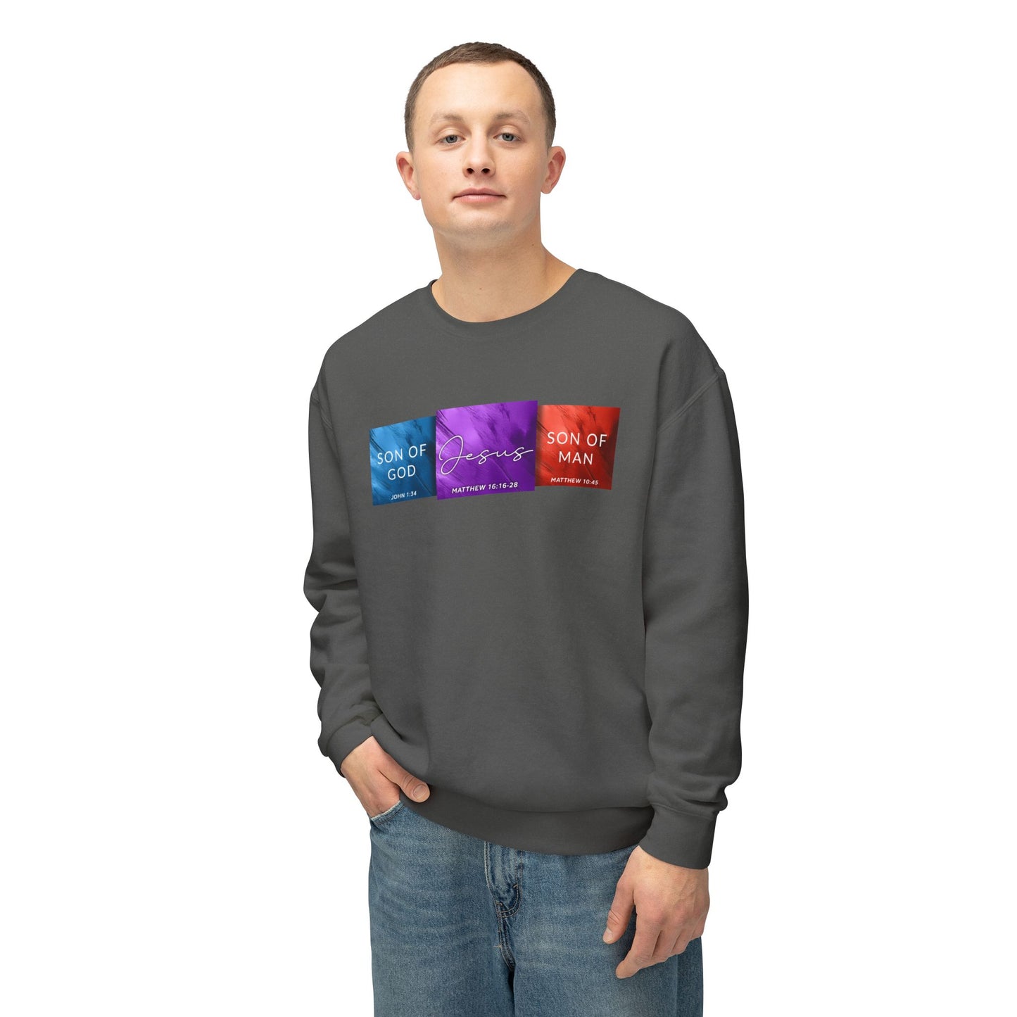 Son of Man Son of God Cotton T‑Shirt — Christian Faith Graphic Sweatshirt