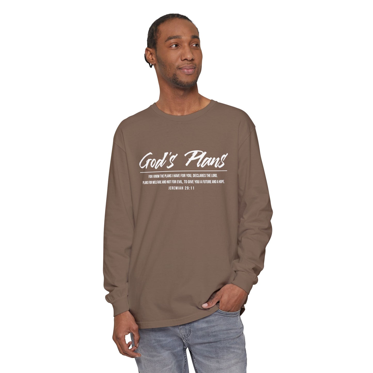 Jeremiah 29:11 'God's Plans' Long Sleeve T-Shirt — Inspirational Christian Faith Tee