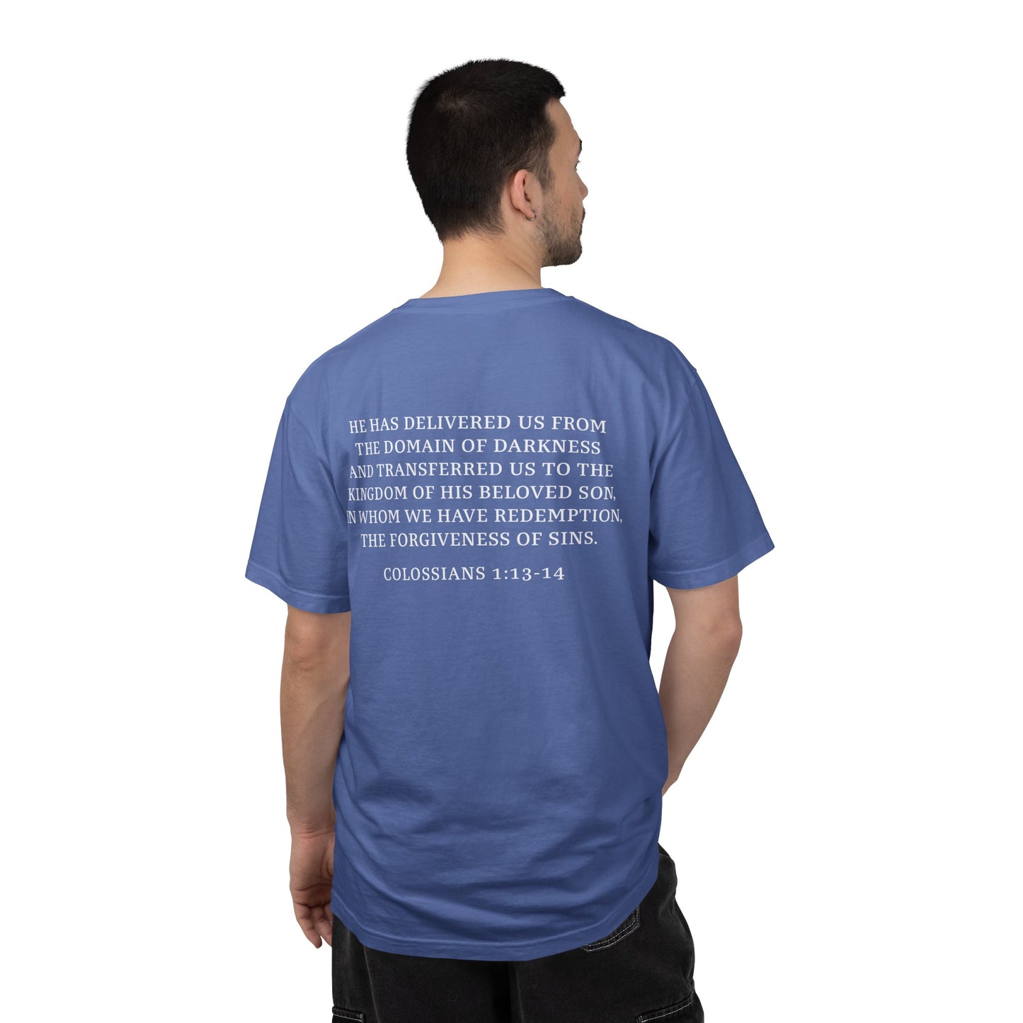 Rescued Colossians 1:13-14 Cotton T-Shirt