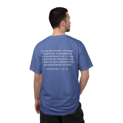 Rescued Colossians 1:13-14 Cotton T-Shirt