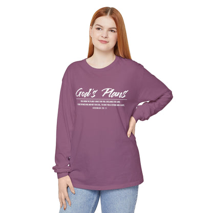 Jeremiah 29:11 'God's Plans' Long Sleeve T-Shirt — Inspirational Christian Faith Tee