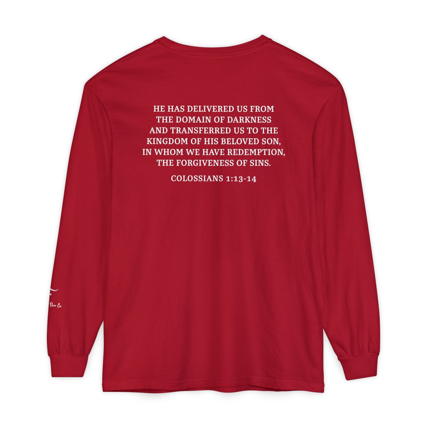 Rescued Colossians 1:13 Long Sleeve T-Shirt — 100% Cotton