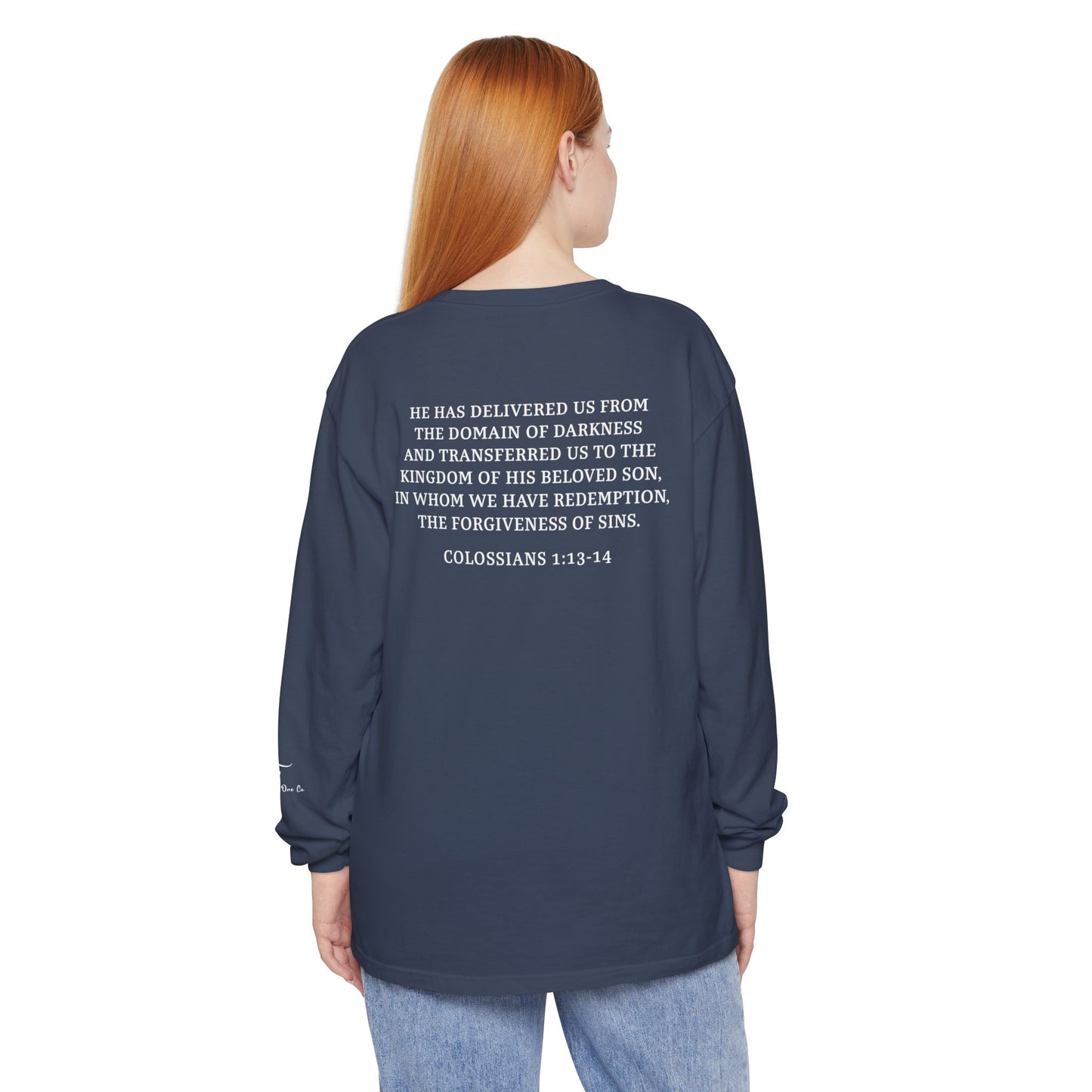 Rescued Colossians 1:13 Long Sleeve T-Shirt — 100% Cotton