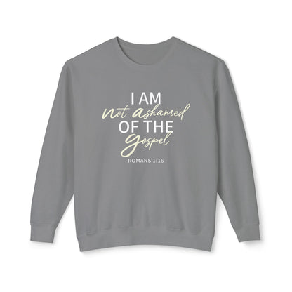 Romans 1:16 Beige Cotton Sweatshirt — Faith Verse Crewneck