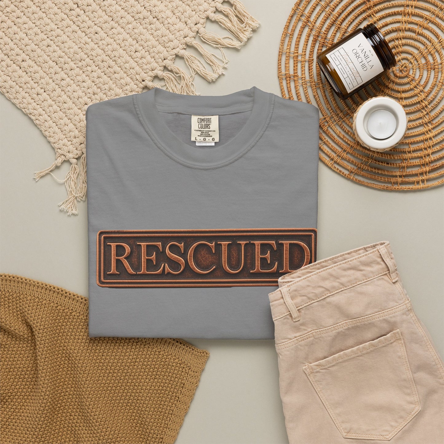 Rescued Colossians 1:13-14 Cotton T-Shirt