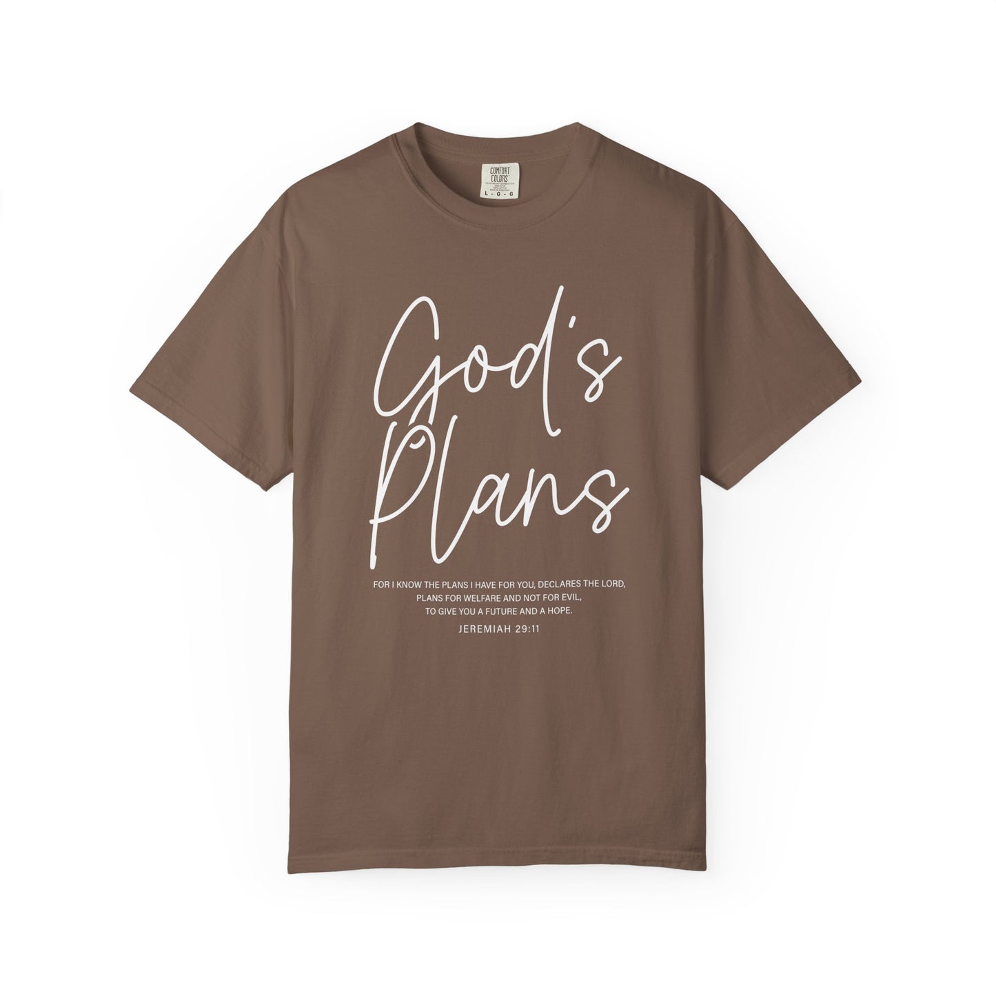 God's Plans Jeremiah 29:11 100% Cotton‑Shirt — Inspirational Faith Graphic T-shirt