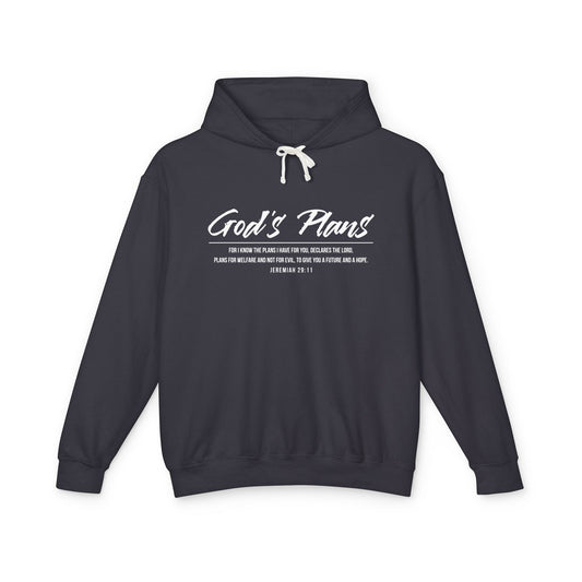 Jeremiah 29:11 "God's Plans" Hoodie — Inspirational Faith Pullover