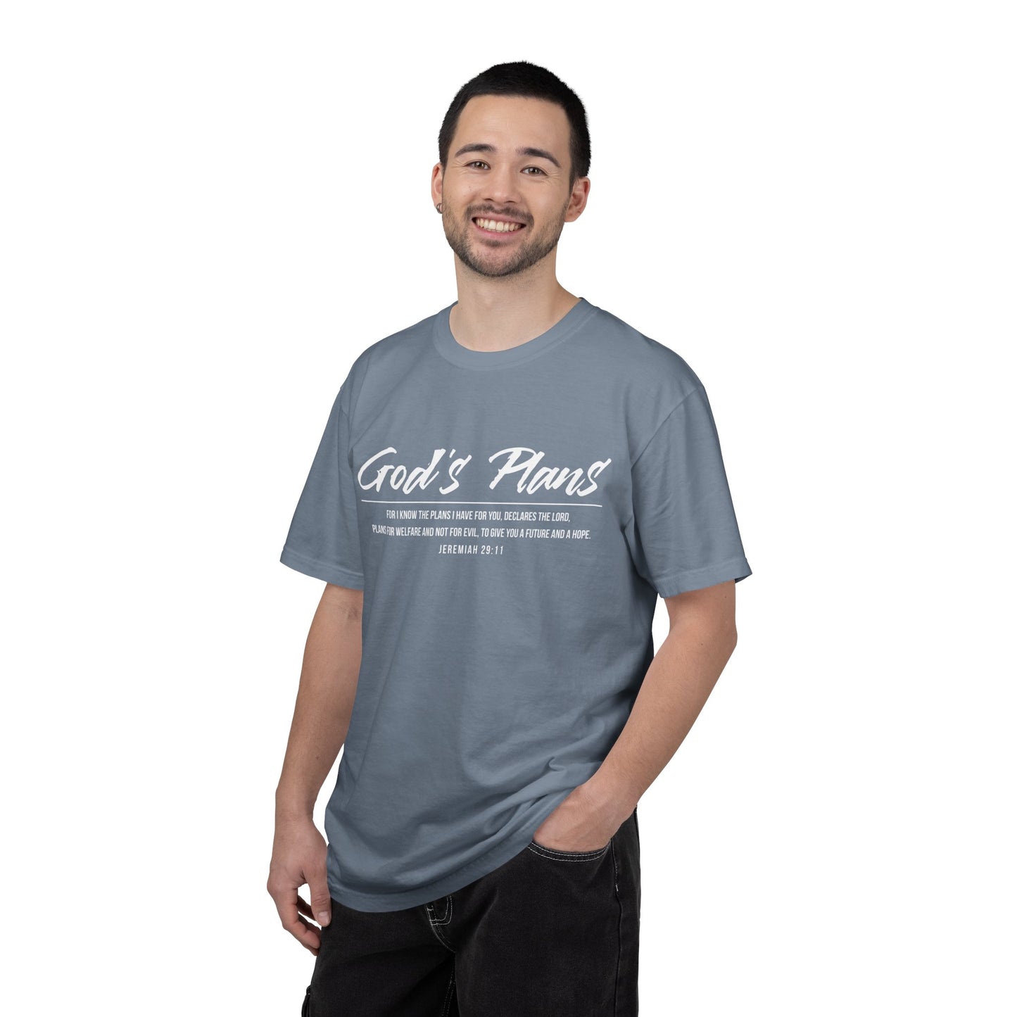 Jeremiah 29:11 'God's Plans 100% Cotton T-Shirt — Inspirational Faith Tee