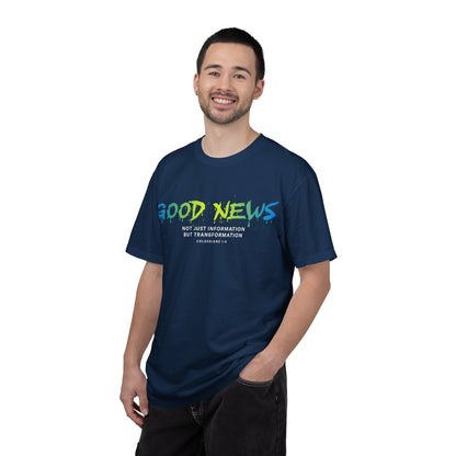 Good News Colossians 1:6 Cotton T-Shirt — Religious Faith Scripture Tee