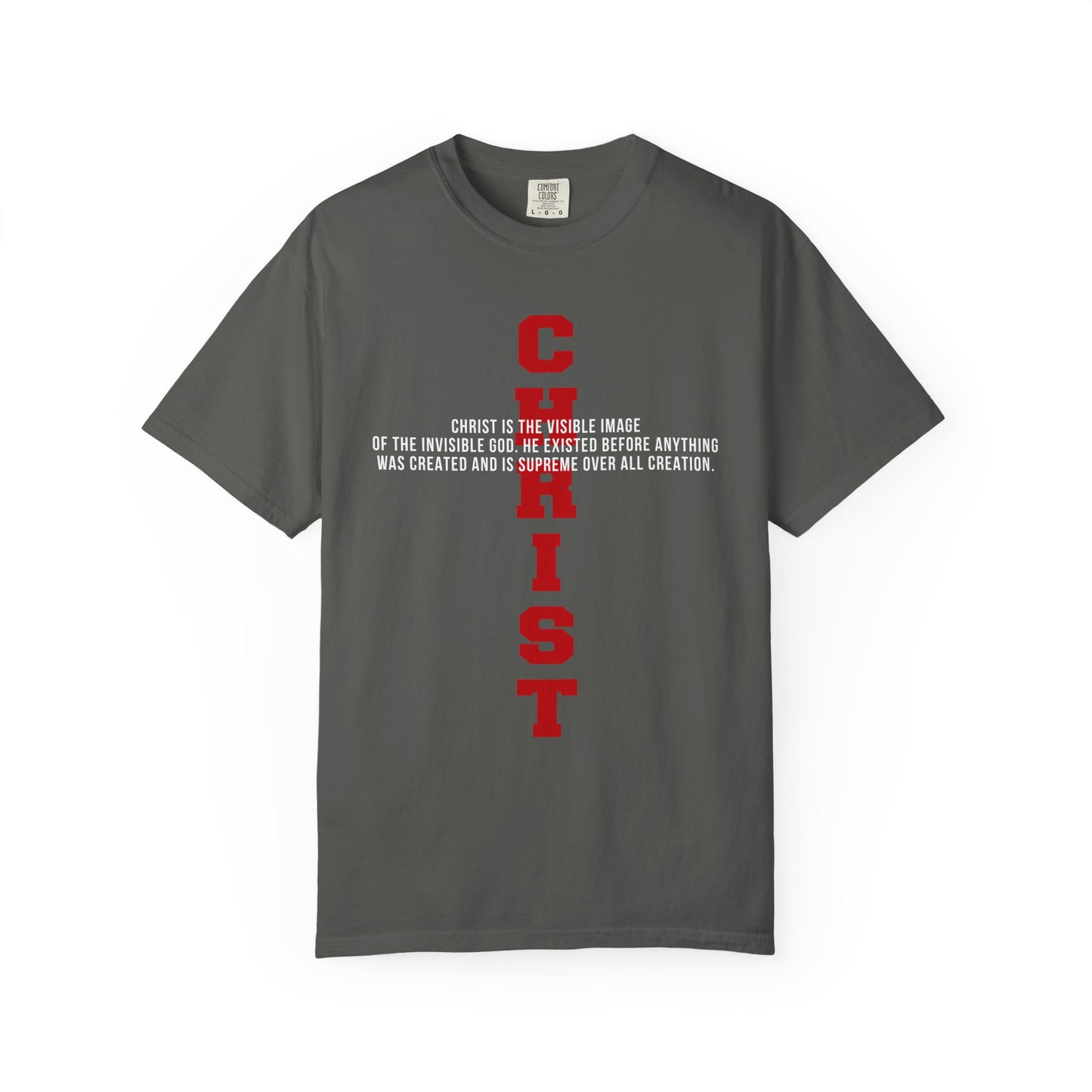 CHRIST the visible image of the invisible God Cotton T-shirt — Faith-Based Christian Tee