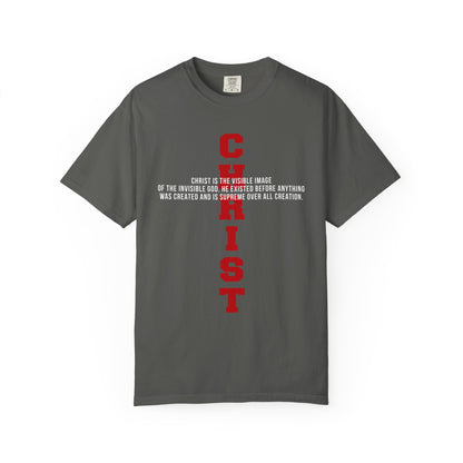 CHRIST the visible image of the invisible God Cotton T-shirt — Faith-Based Christian Tee