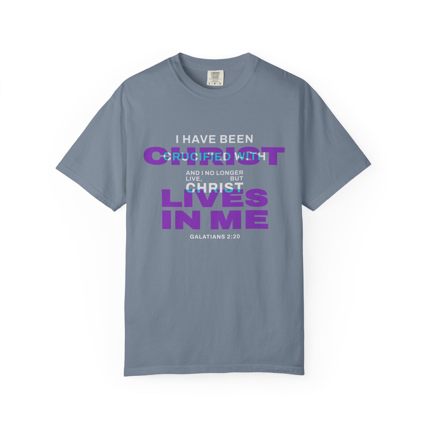 I have been Crucified with Christ "Galatians 2:20" Purple 100% Cotton T-Shirt