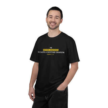 He Never Changes James 1:17 Inspirational - Tee